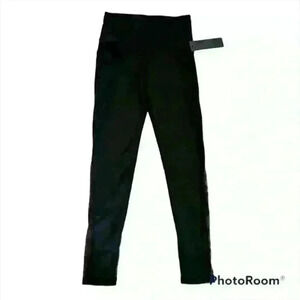 Mono b black lace insert lounge athletic workout leggings size small NWT